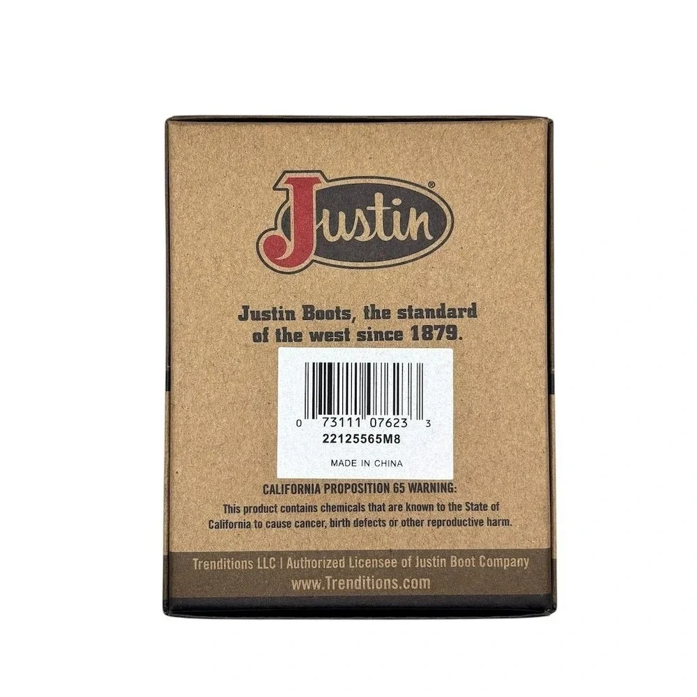 Justin Men's Brown Leather Slim Fold Wallet RFID Western Style‎